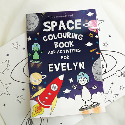 Personalised Space Colouring Book - MK&JD Gifts
