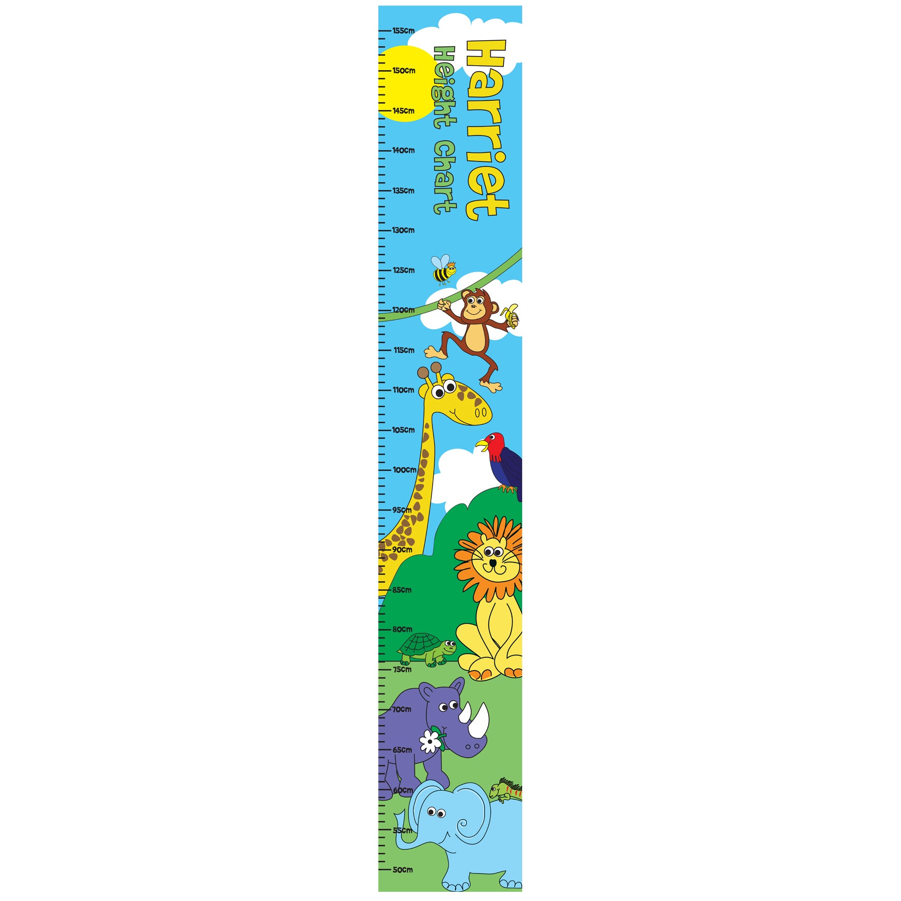 Personalised Zoo Height Chart - MK&JD Gifts