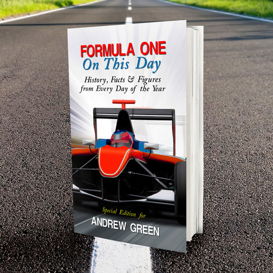 Personalised Formula 1 On This Day Book - MK&JD Gifts