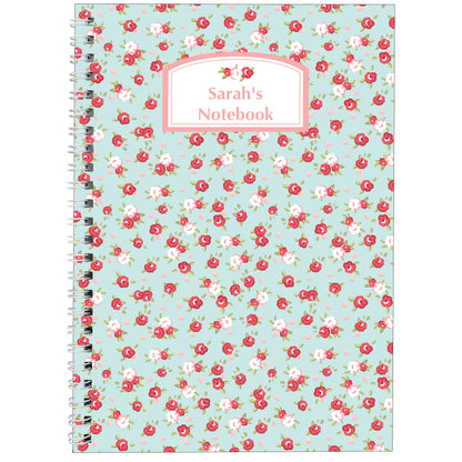 Personalised Vintage Floral A5 Notebook - MK&JD Gifts