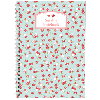Personalised Vintage Floral A5 Notebook - MK&JD Gifts