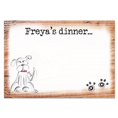 Personalised Scribble Dog Pet Bowl Mat - MK&JD Gifts