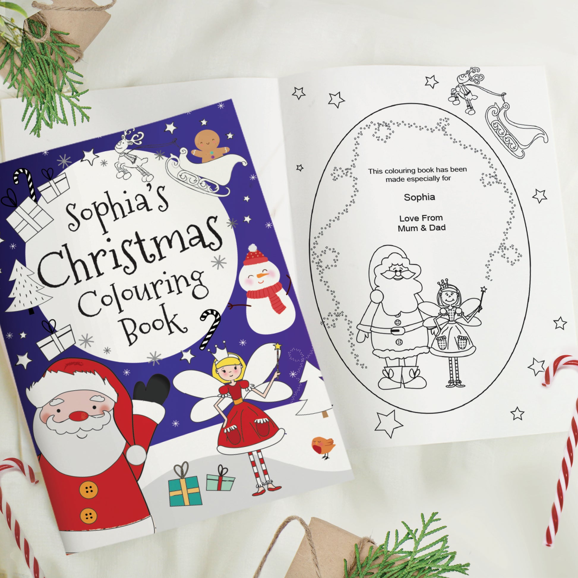 Personalised 'It's Christmas' Fairy Colouring Book - MK&JD Gifts