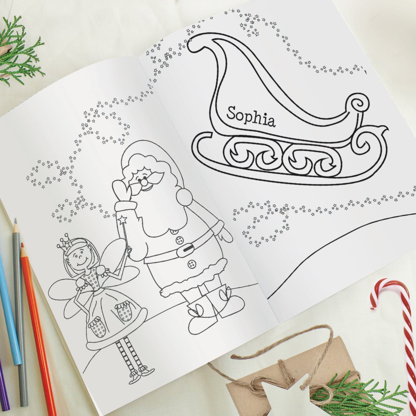 Personalised 'It's Christmas' Fairy Colouring Book - MK&JD Gifts