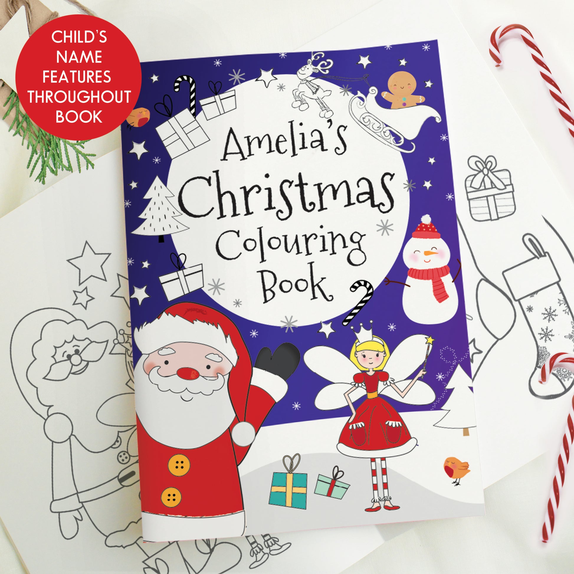 Personalised 'It's Christmas' Fairy Colouring Book - MK&JD Gifts