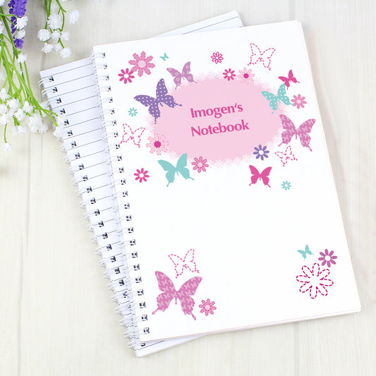 Personalised Butterfly A5 Notebook - MK&JD Gifts