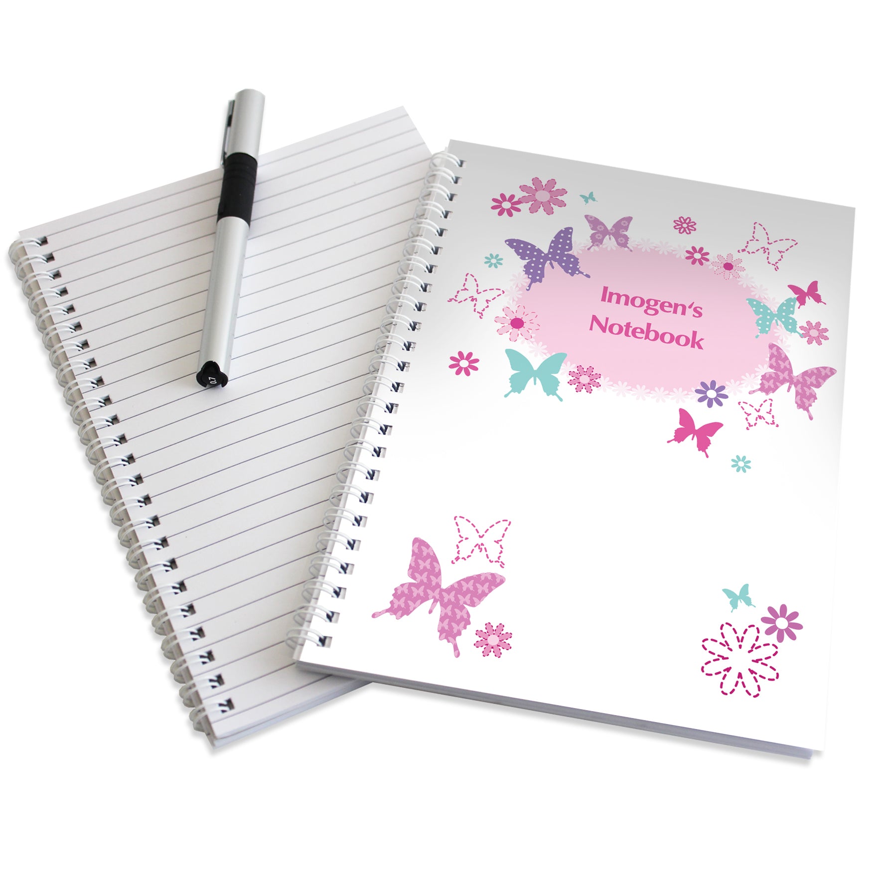Personalised Butterfly A5 Notebook - MK&JD Gifts