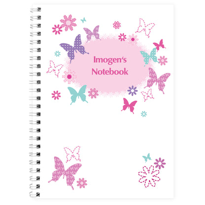 Personalised Butterfly A5 Notebook - MK&JD Gifts