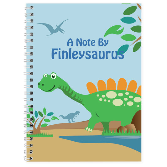 Personalised Dinosaur A5 Notebook - MK&JD Gifts
