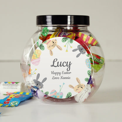 Personalised Easter Bunny Sweet Jar - MK&JD Gifts