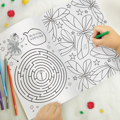 Personalised Princess & Unicorn Colouring Book with Pencil Crayons - MK&JD Gifts