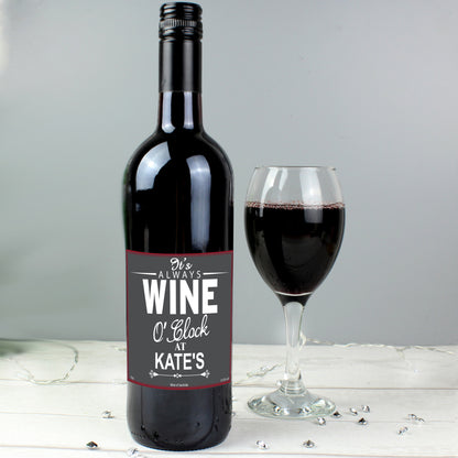 Personalised Wine O'Clock Red Wine - MK&JD Gifts