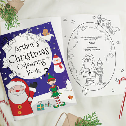 Personalised Its Christmas Elf Colouring Book - MK&JD Gifts