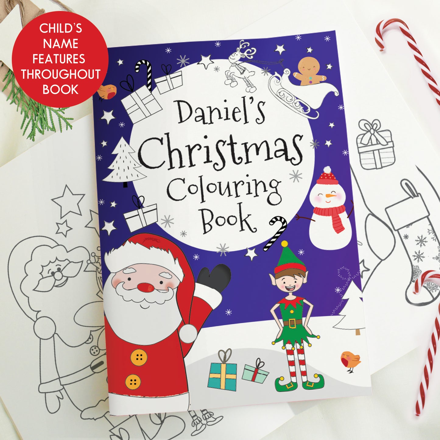 Personalised Its Christmas Elf Colouring Book - MK&JD Gifts