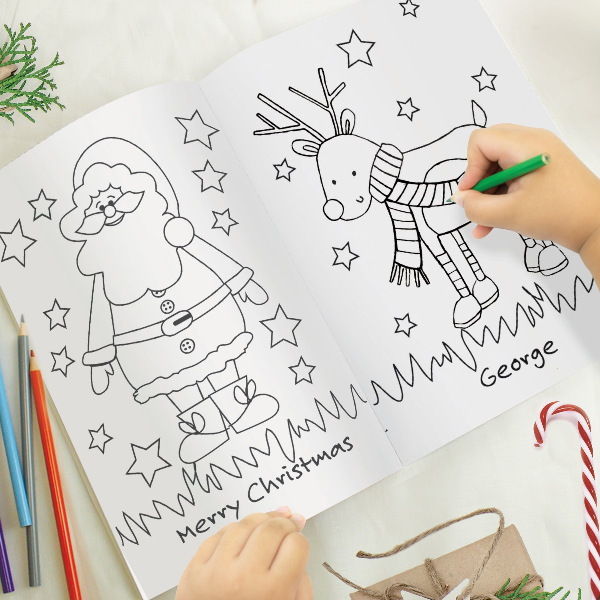 Personalised Its Christmas Elf Colouring Book - MK&JD Gifts
