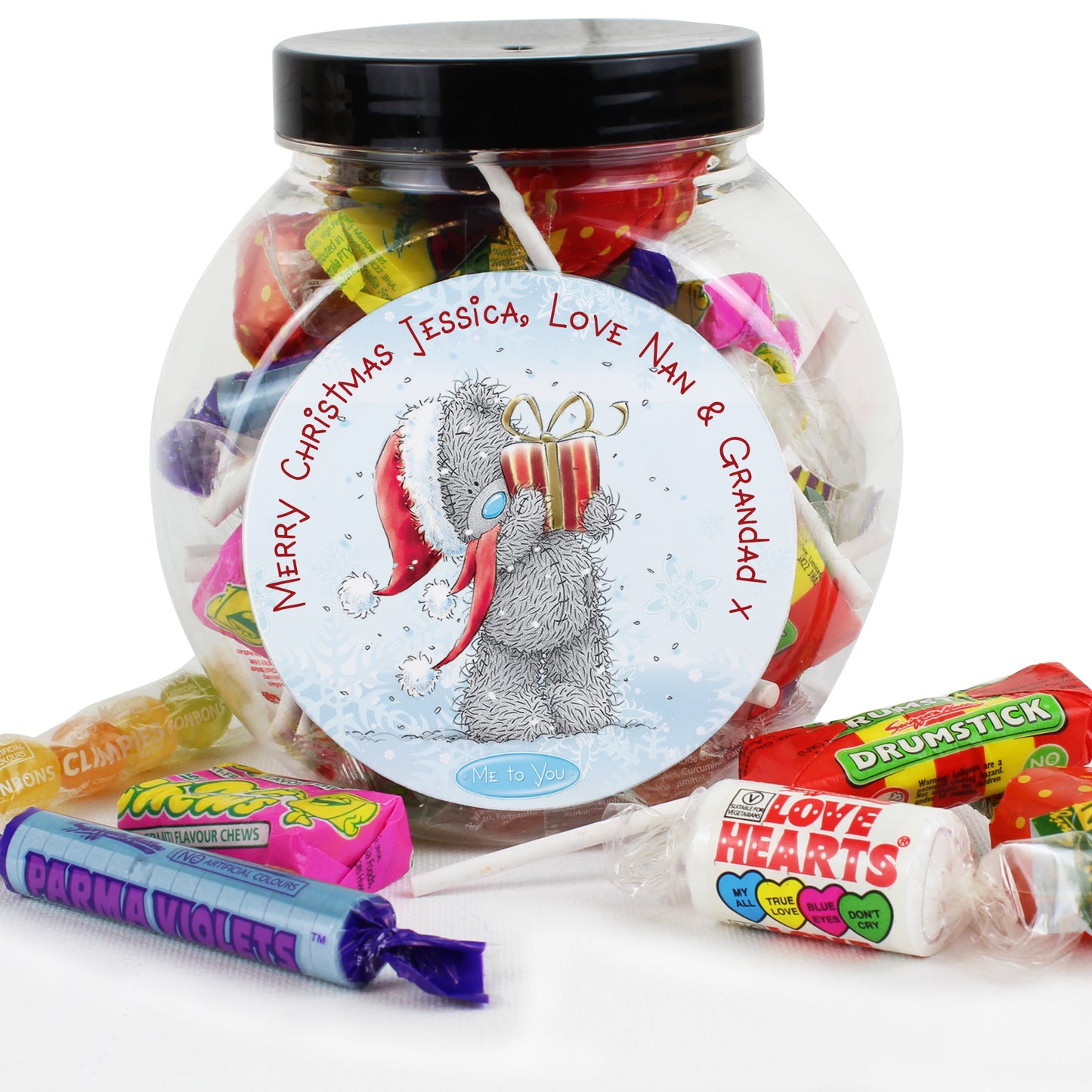 Personalised Me To You Christmas Sweet Jar - MK&JD Gifts