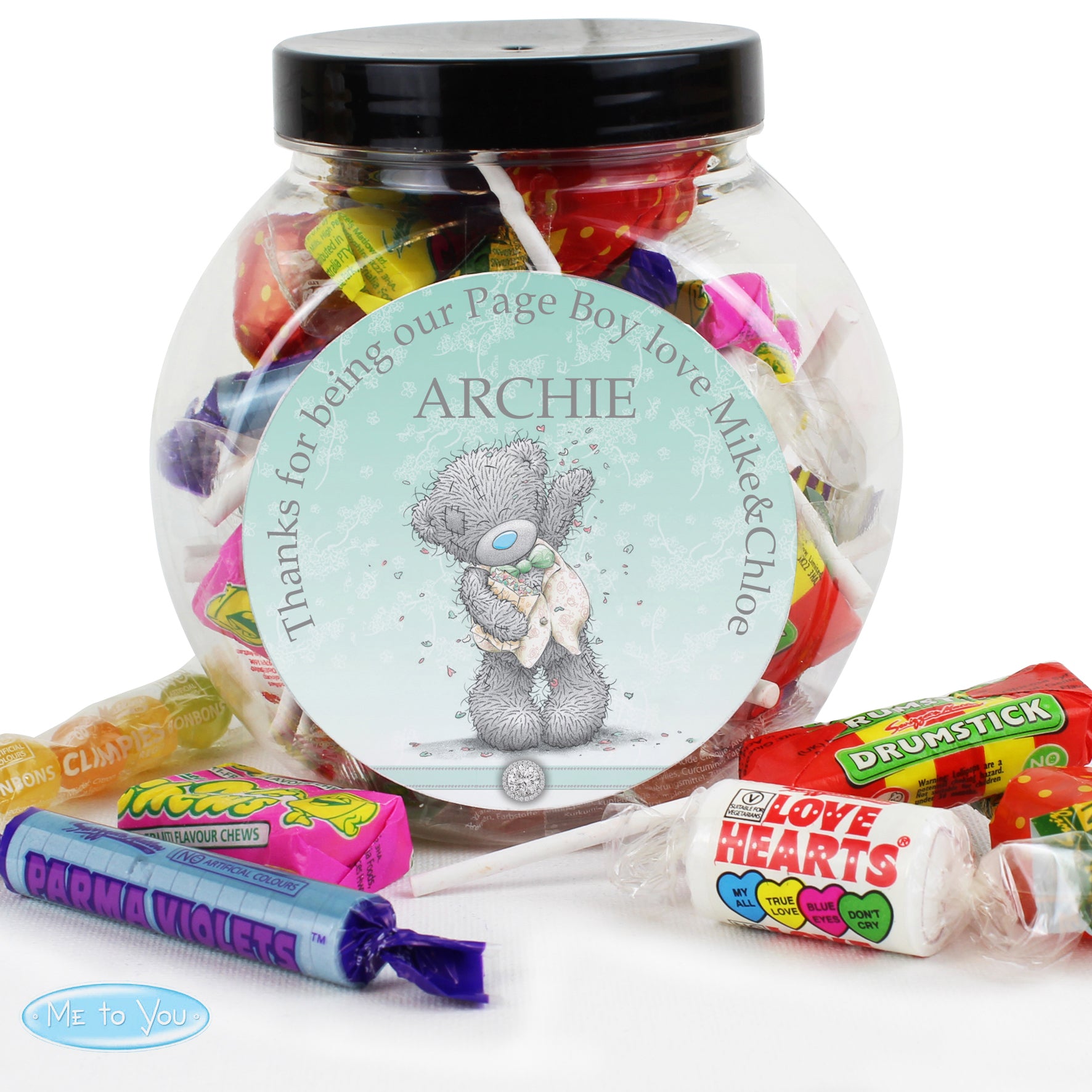 Personalised Me To You Pageboy Wedding Sweets - MK&JD Gifts