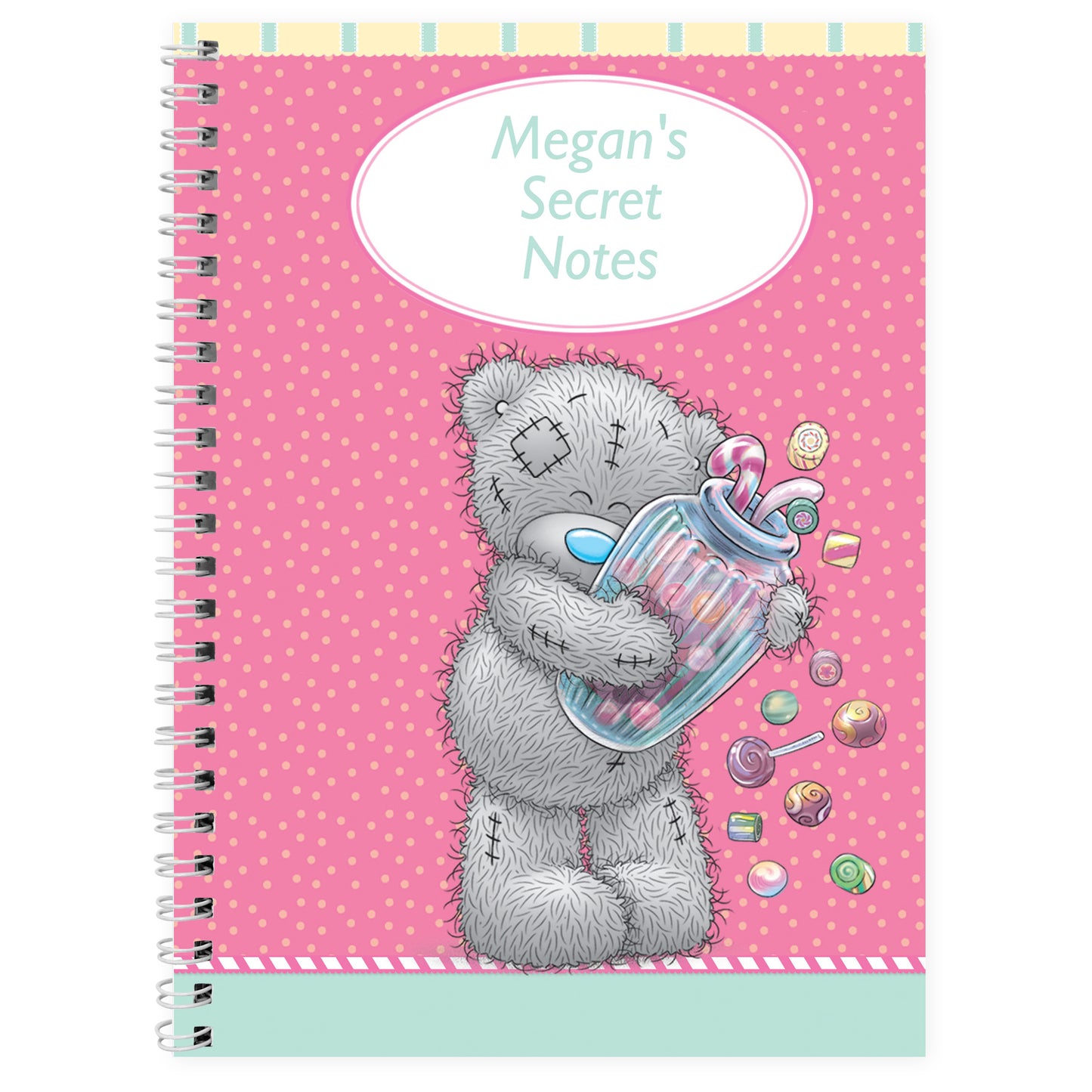 Personalised Me to You Candy Girl A5 Notebook - MK&JD Gifts