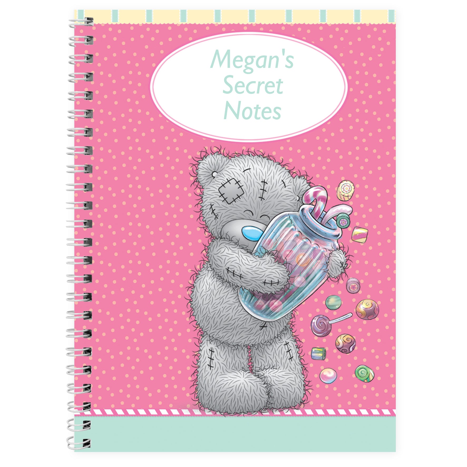 Personalised Me to You Candy Girl A5 Notebook - MK&JD Gifts