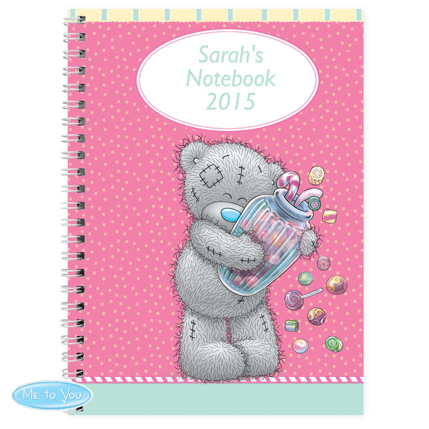Personalised Me to You Candy Girl A5 Notebook - MK&JD Gifts