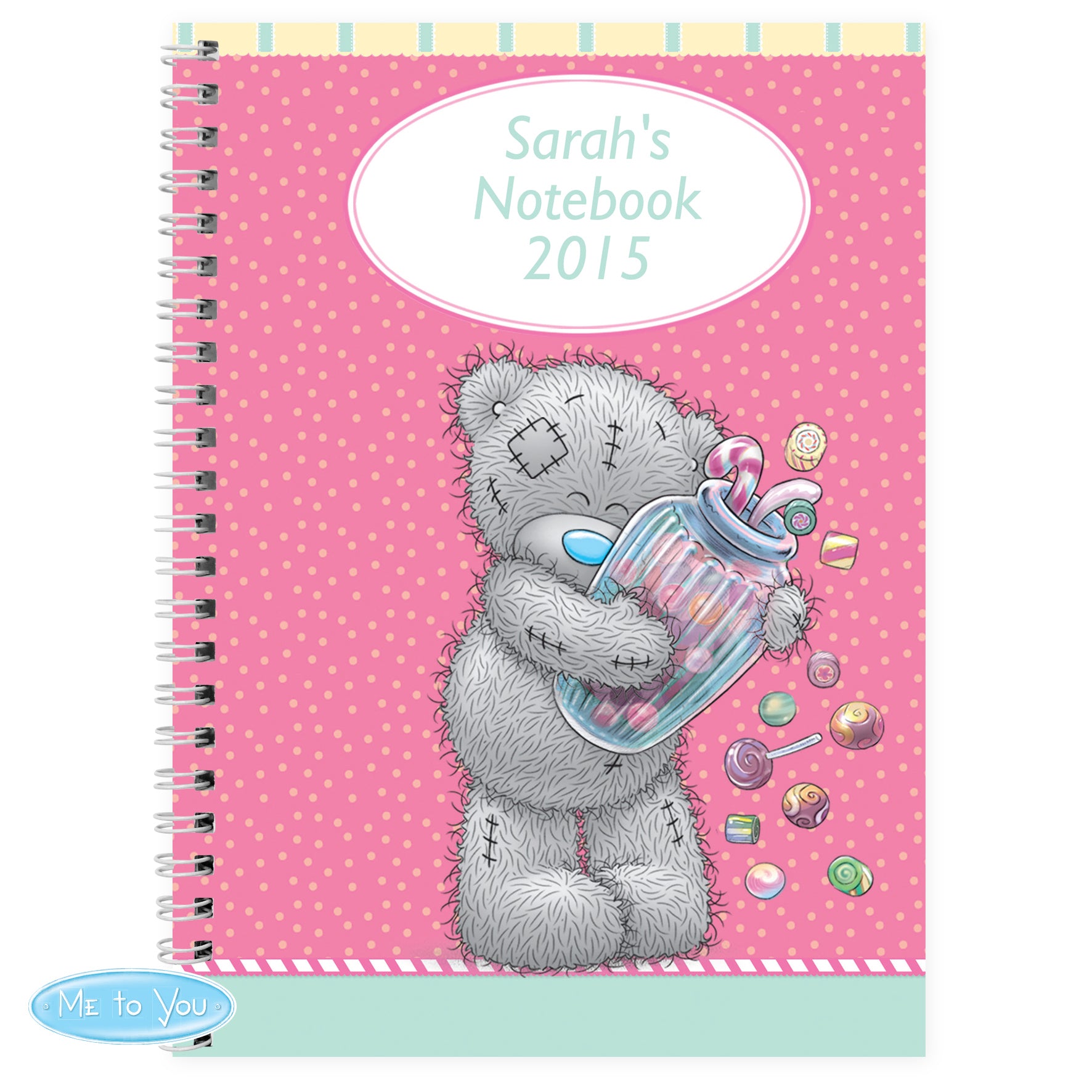 Personalised Me to You Candy Girl A5 Notebook - MK&JD Gifts