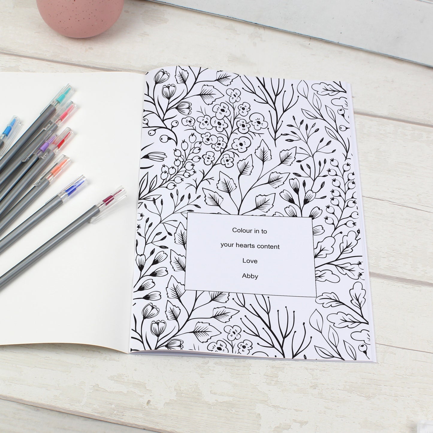 Personalised Botanical Colouring Book - MK&JD Gifts