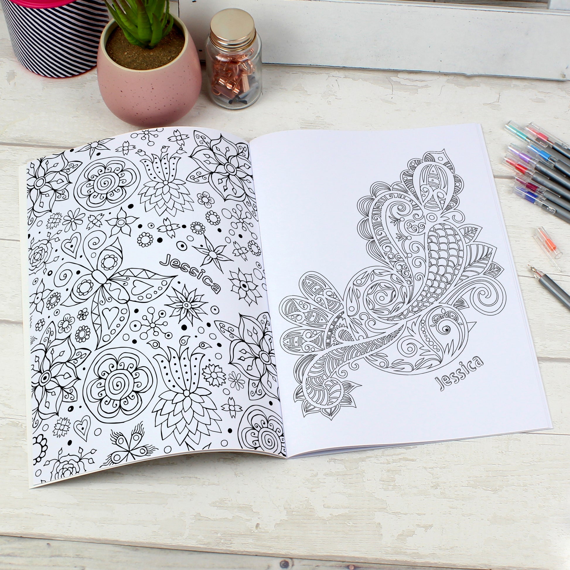 Personalised Botanical Colouring Book - MK&JD Gifts