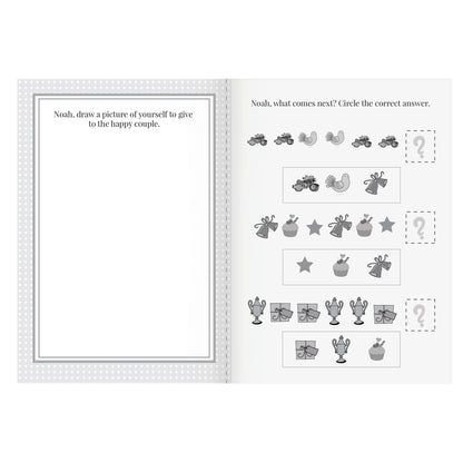 Personalised Blue A4 Wedding Activity & Colouring Book - MK&JD Gifts