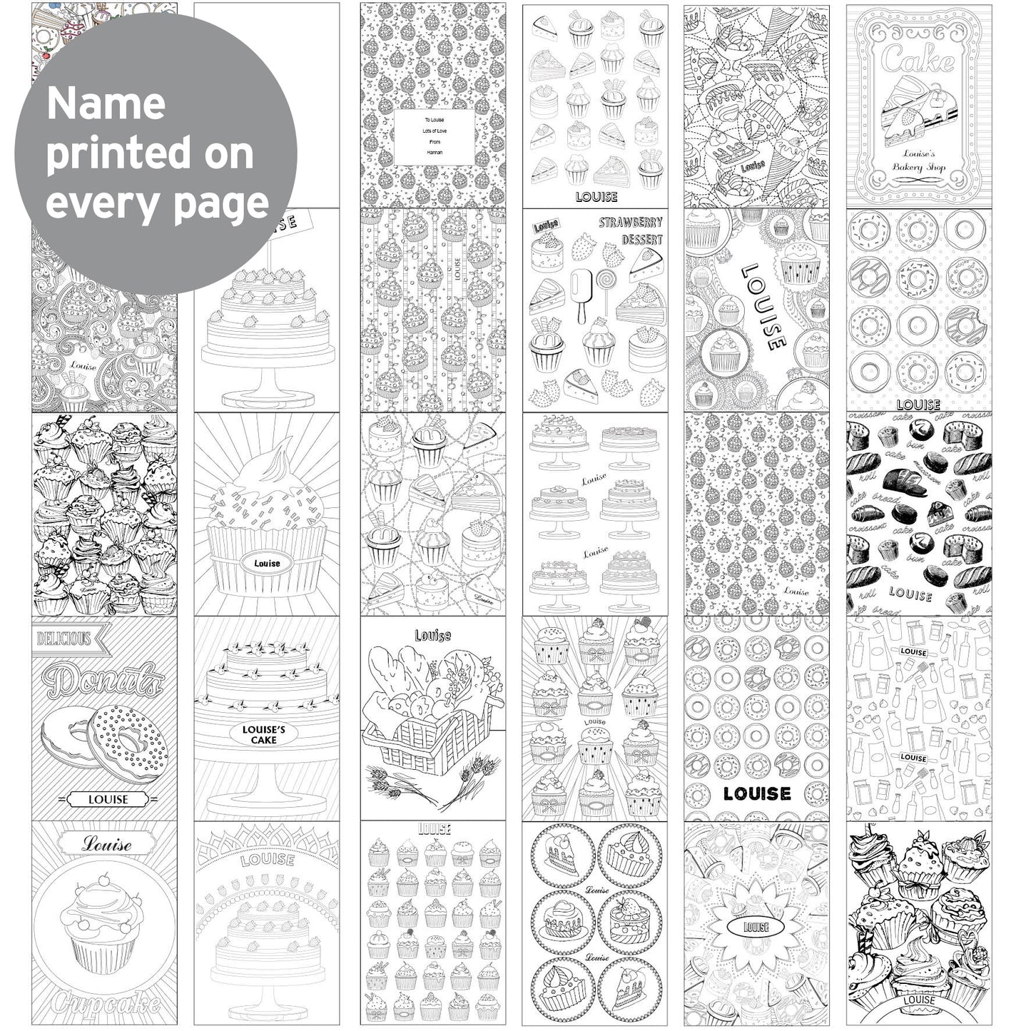 Personalised Baking Colouring Book - MK&JD Gifts