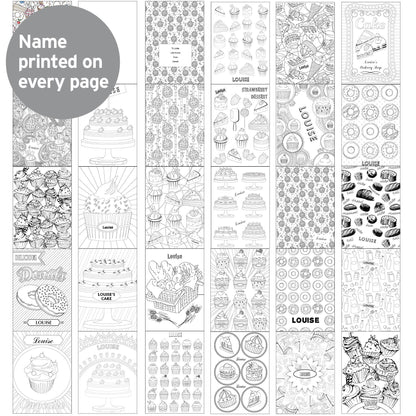 Personalised Baking Colouring Book - MK&JD Gifts