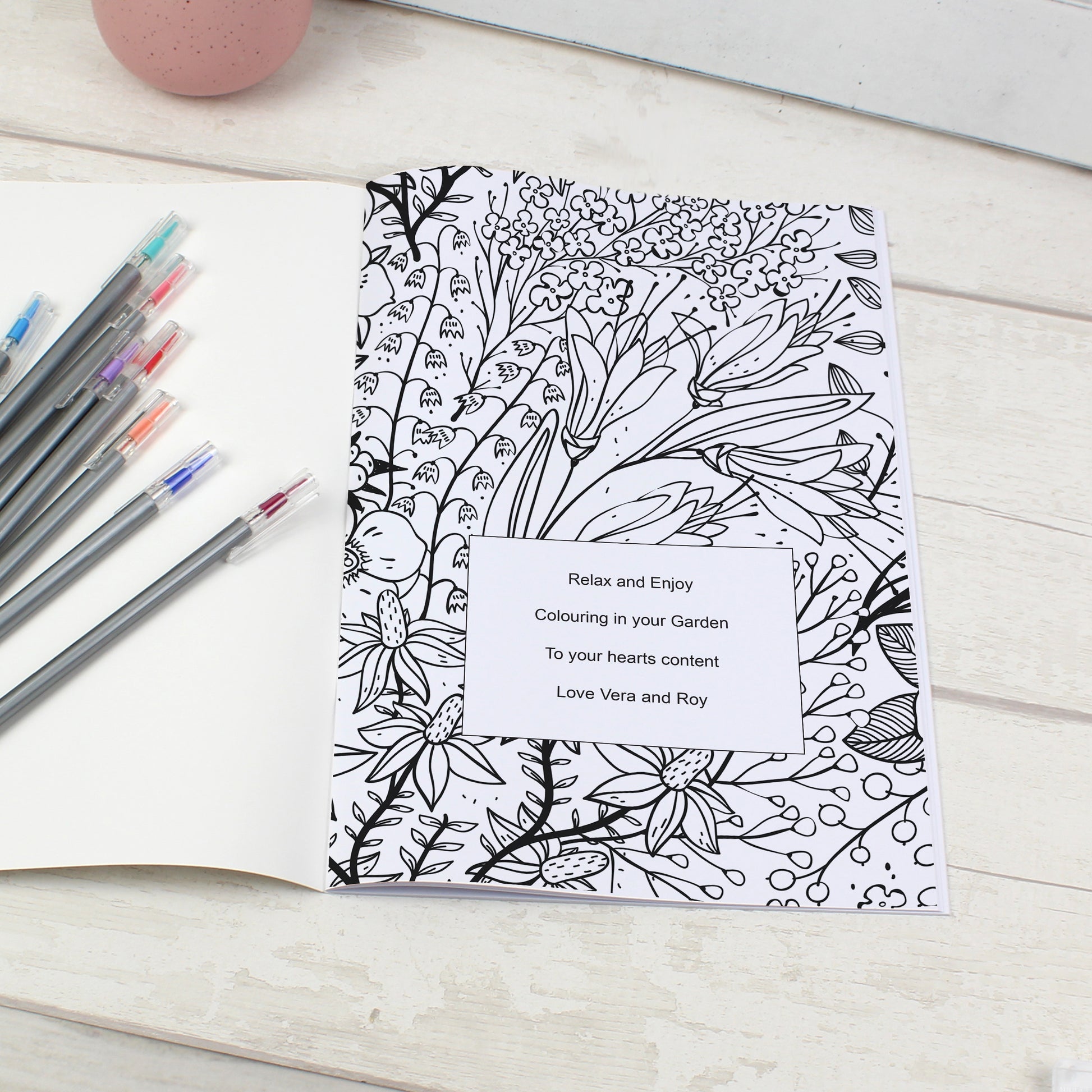 Personalised Gardening Colouring Book - MK&JD Gifts