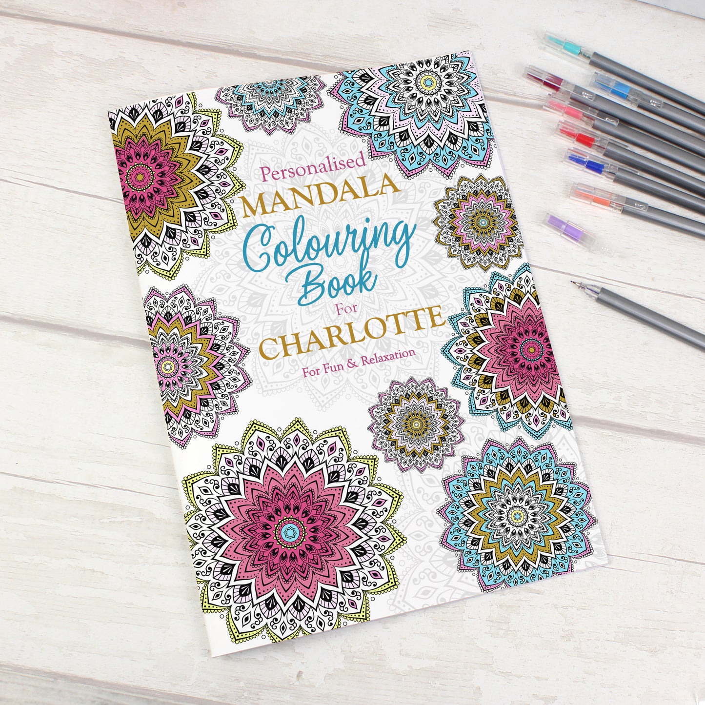 Personalised Mandala Colouring Book - MK&JD Gifts