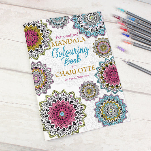 Personalised Mandala Colouring Book - MK&JD Gifts