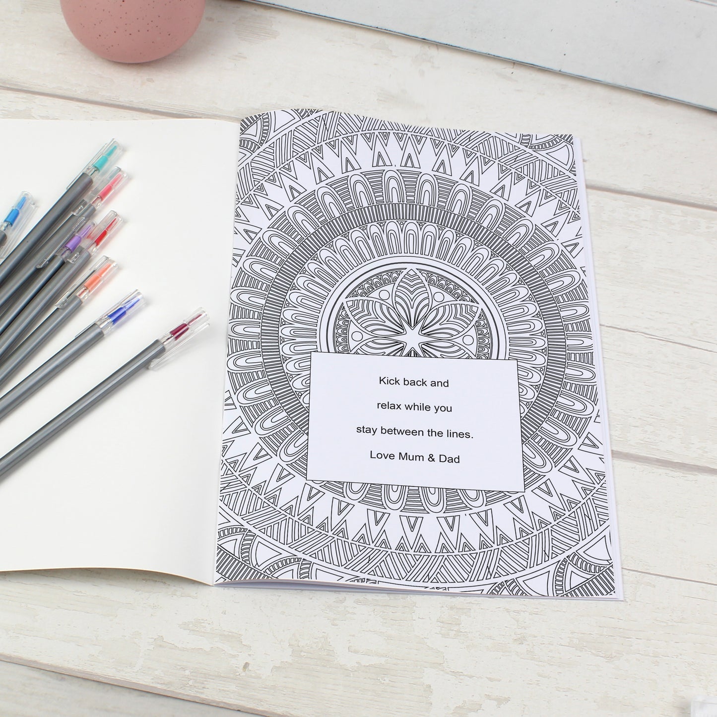 Personalised Mandala Colouring Book - MK&JD Gifts