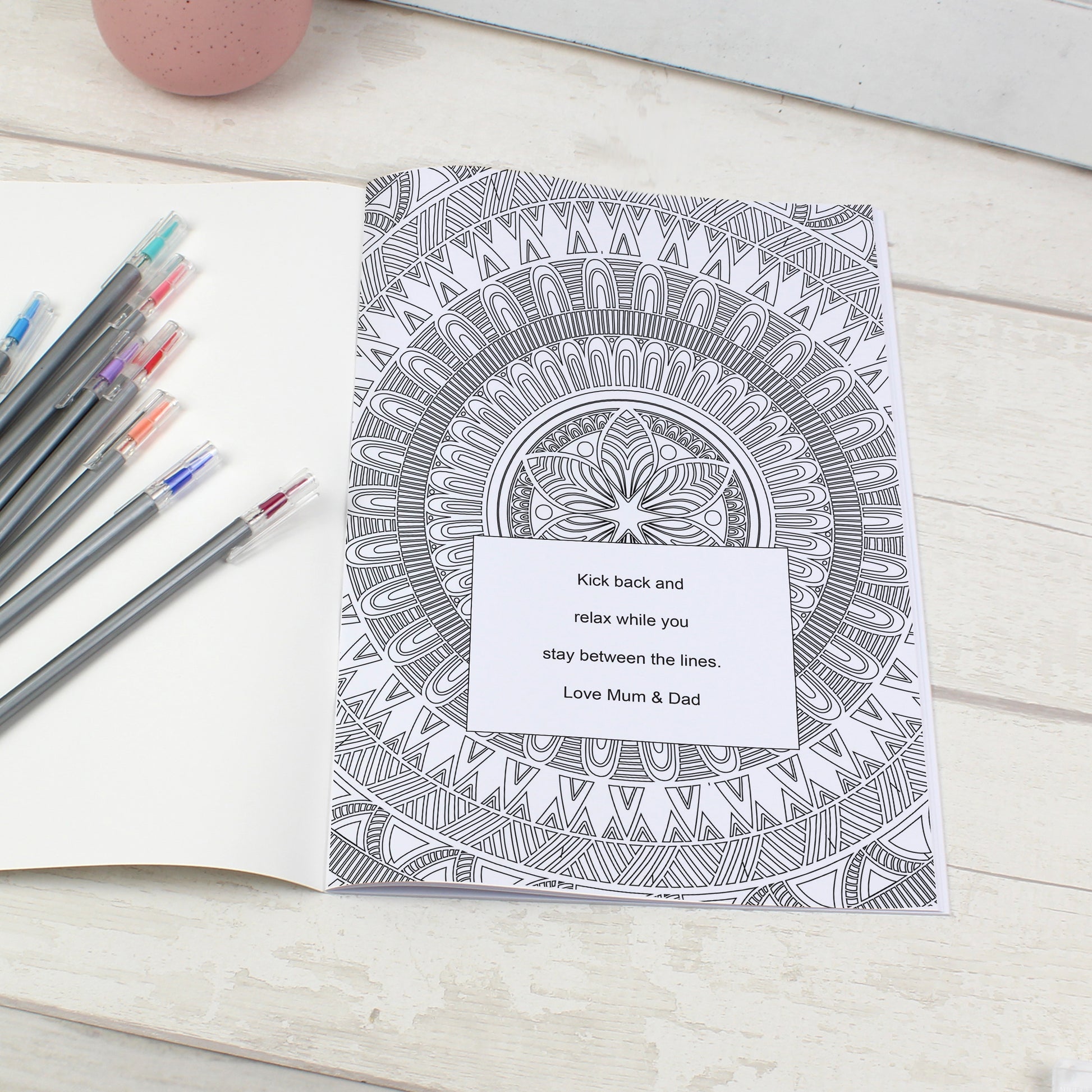 Personalised Mandala Colouring Book - MK&JD Gifts