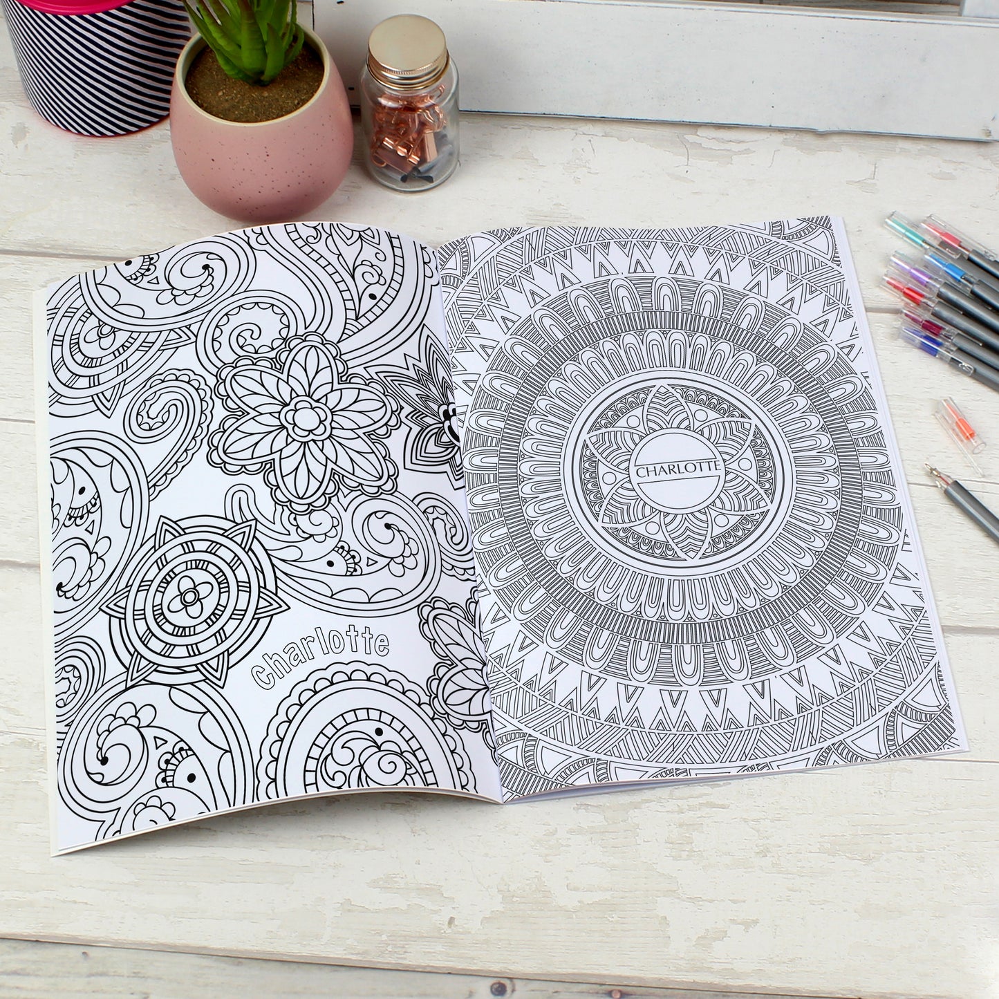 Personalised Mandala Colouring Book - MK&JD Gifts