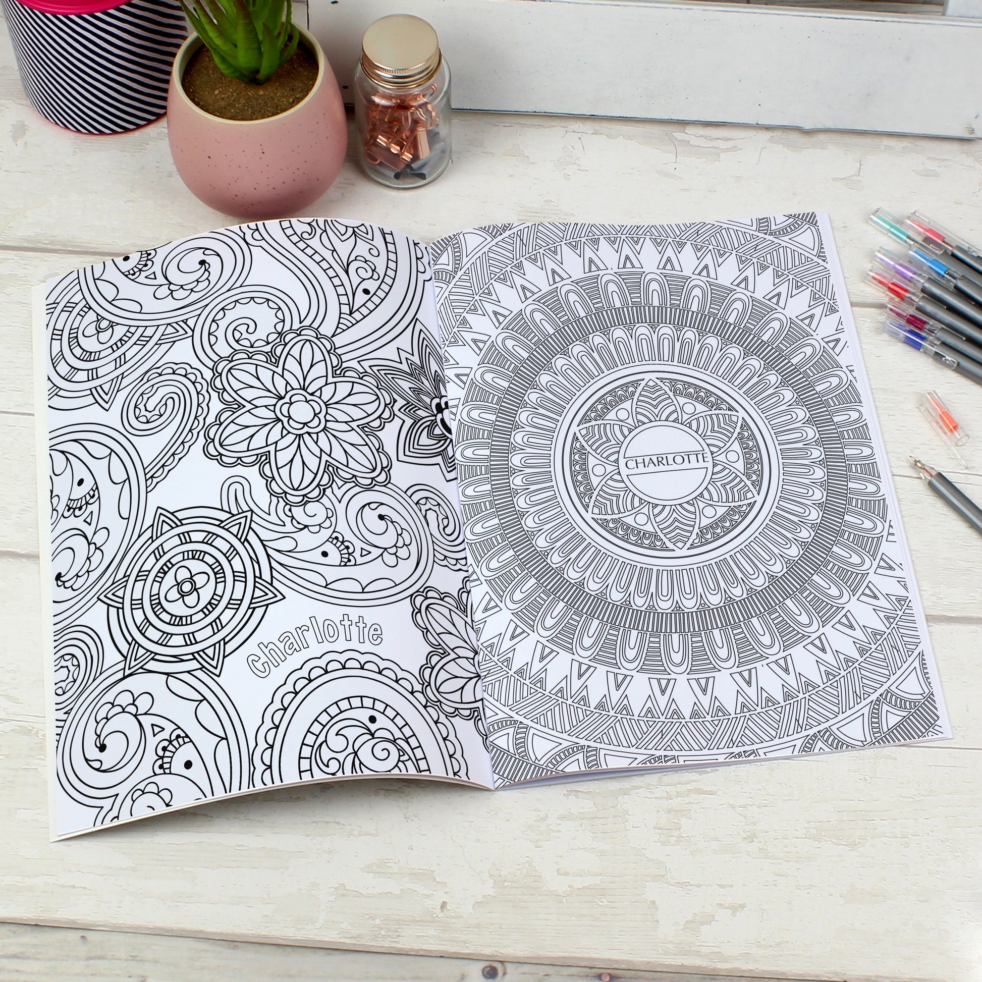 Personalised Mandala Colouring Book - MK&JD Gifts