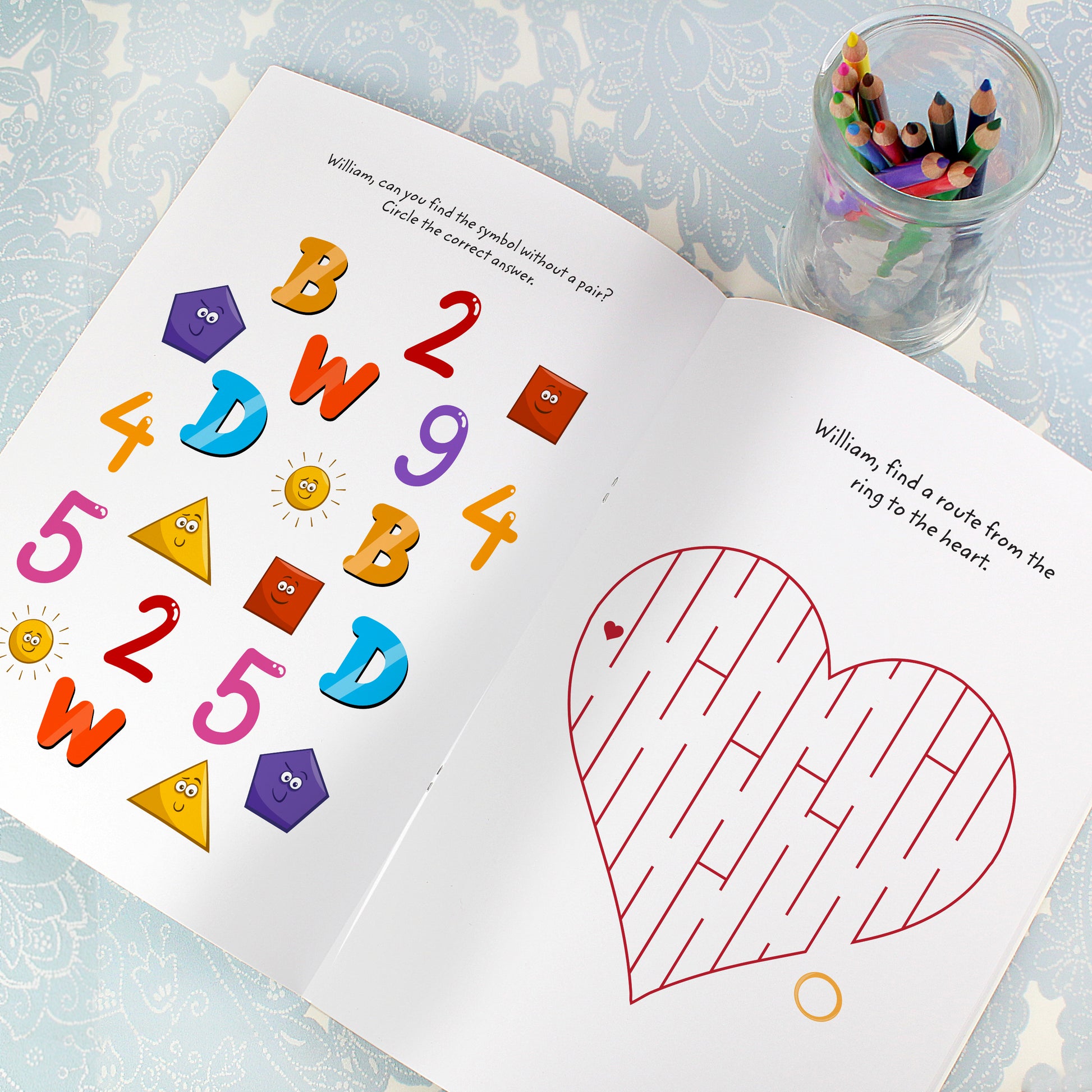 Personalised Wedding Activity Book with Stickers - MK&JD Gifts