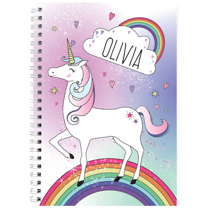 Personalised Unicorn A5 Notebook - MK&JD Gifts