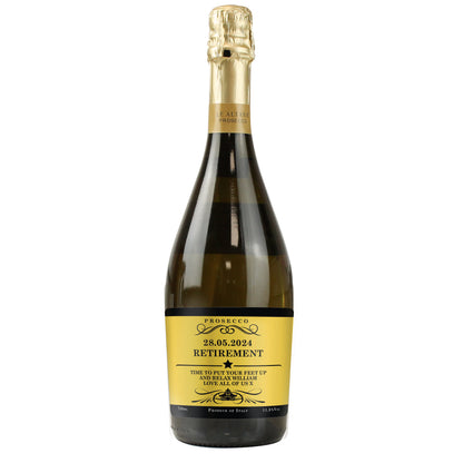 Personalised Any Message Bottle of Prosecco - MK&JD Gifts