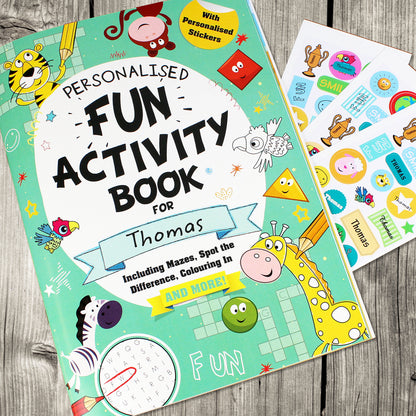 Personalised Activity Book with Stickers - MK&JD Gifts