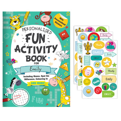Personalised Activity Book with Stickers - MK&JD Gifts