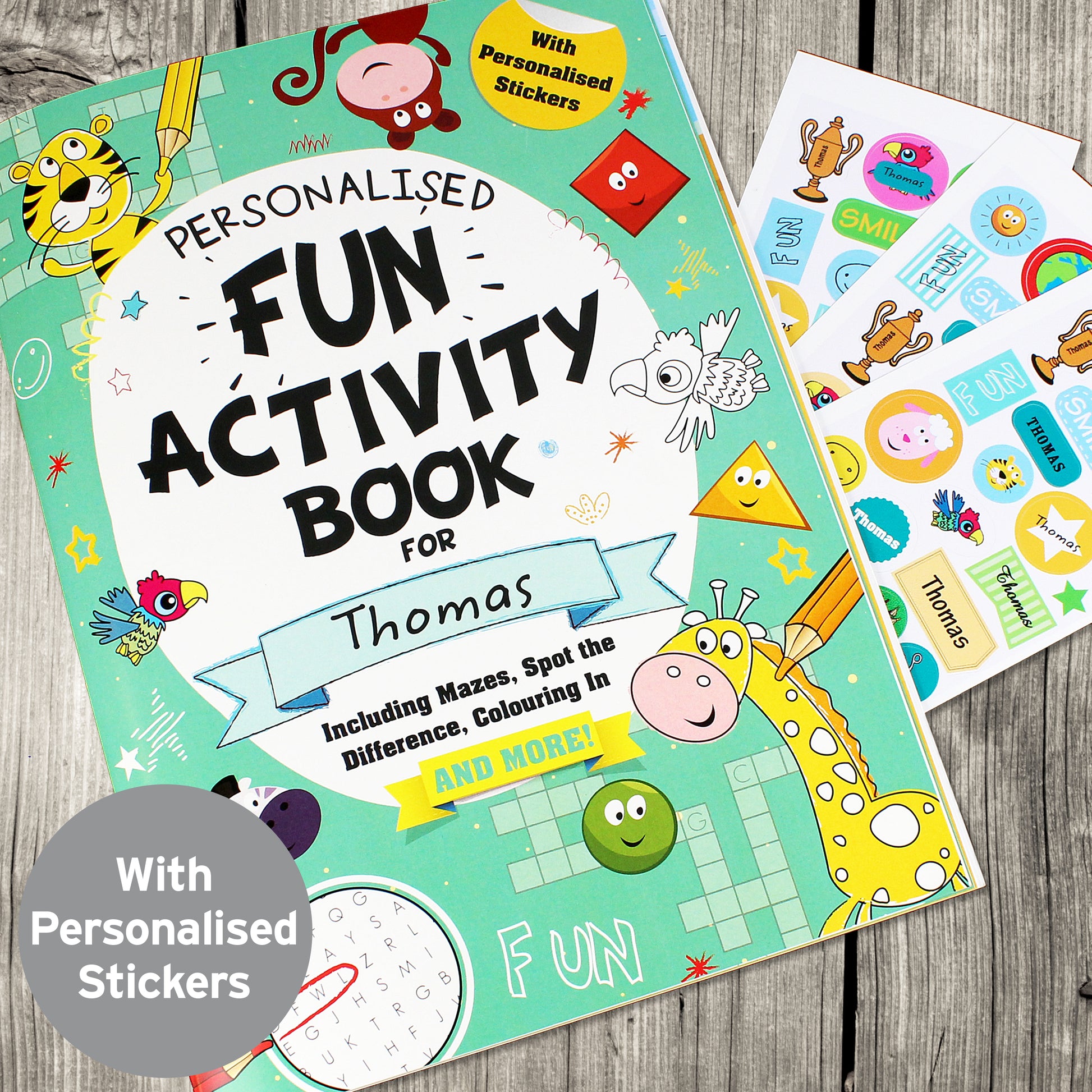 Personalised Activity Book with Stickers - MK&JD Gifts