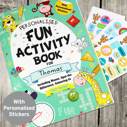 Personalised Activity Book with Stickers - MK&JD Gifts