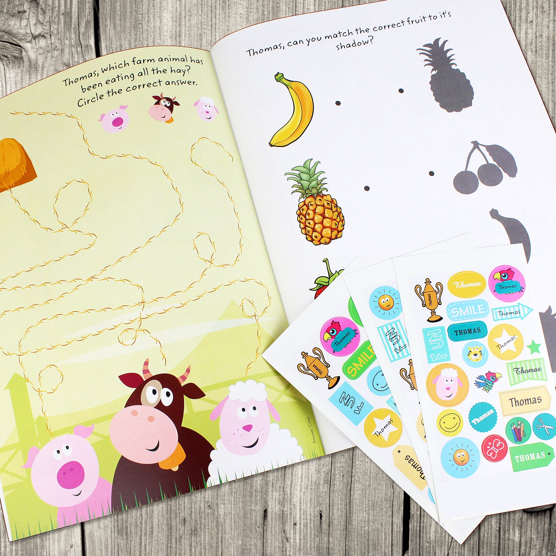 Personalised Activity Book with Stickers - MK&JD Gifts