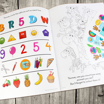 Personalised Activity Book with Stickers - MK&JD Gifts