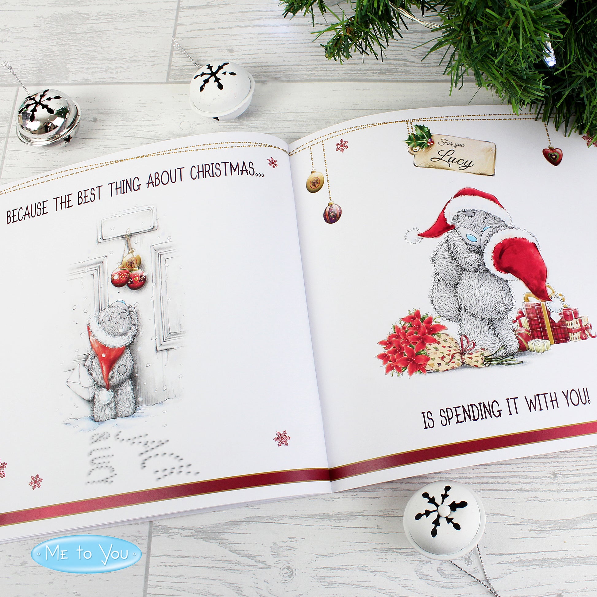 Personalised Me to You The One I Love at Christmas Poem Book - MK&JD Gifts