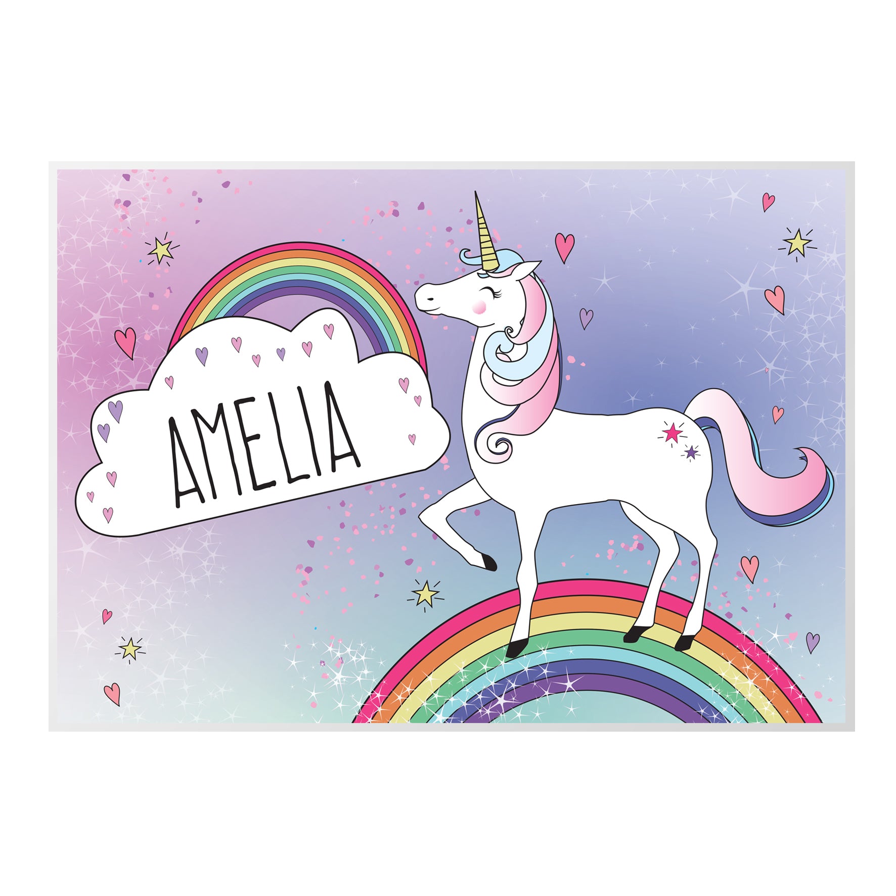 Personalised Unicorn Placemat - MK&JD Gifts