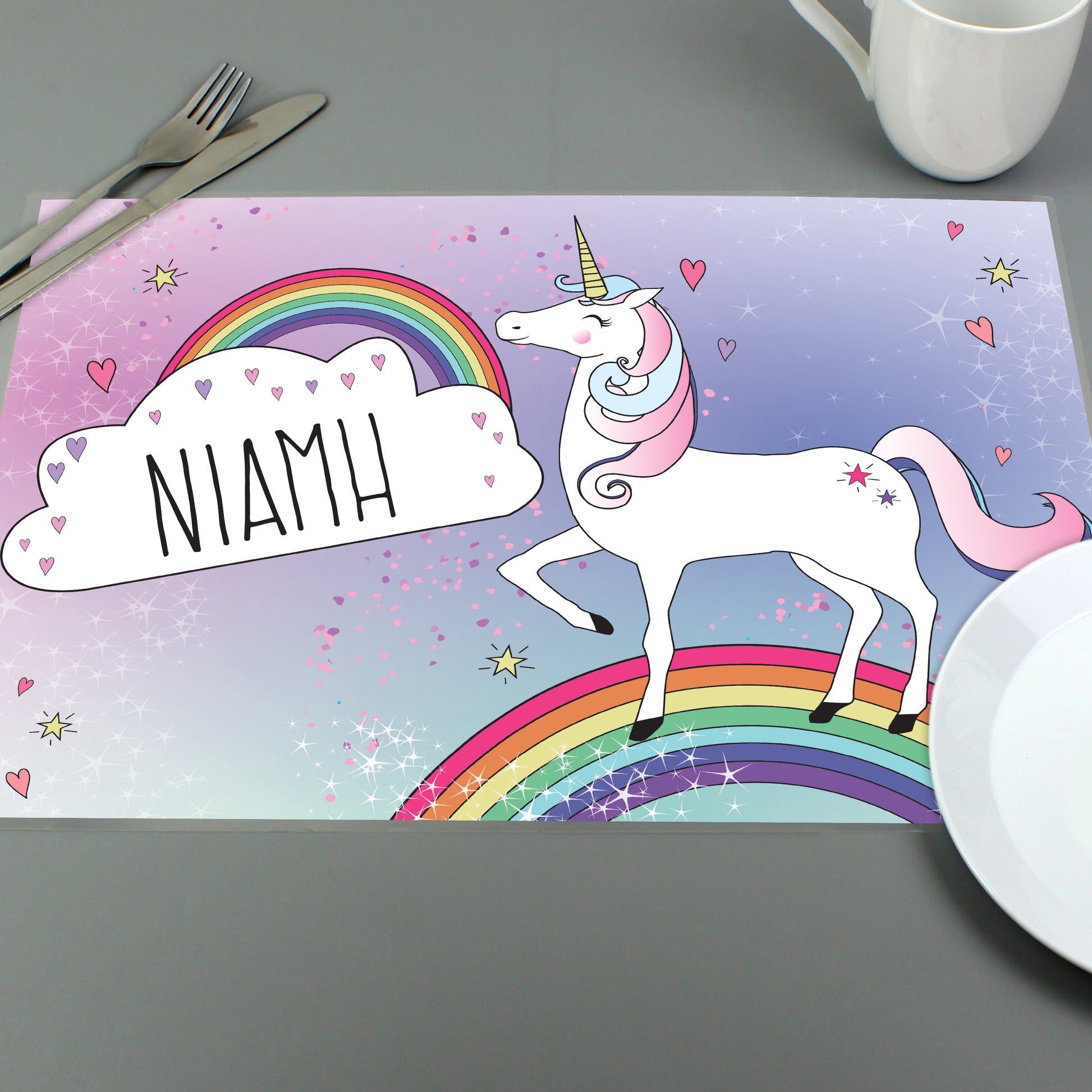 Personalised Unicorn Placemat - MK&JD Gifts