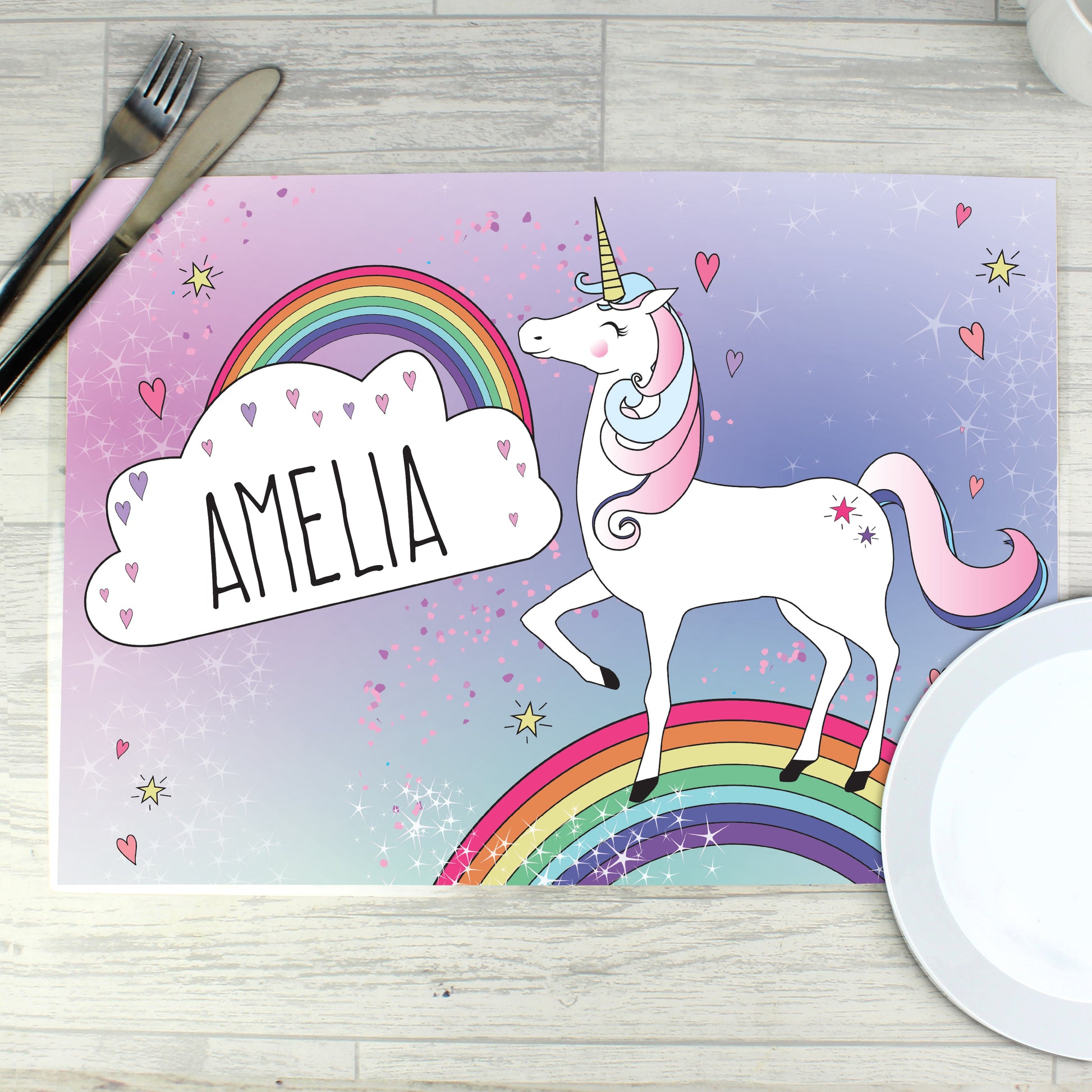 Personalised Unicorn Placemat - MK&JD Gifts